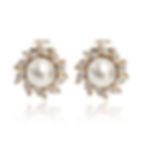 Thumbnail: Gold Crystal Bloom Pearl Set DMDDA0067V