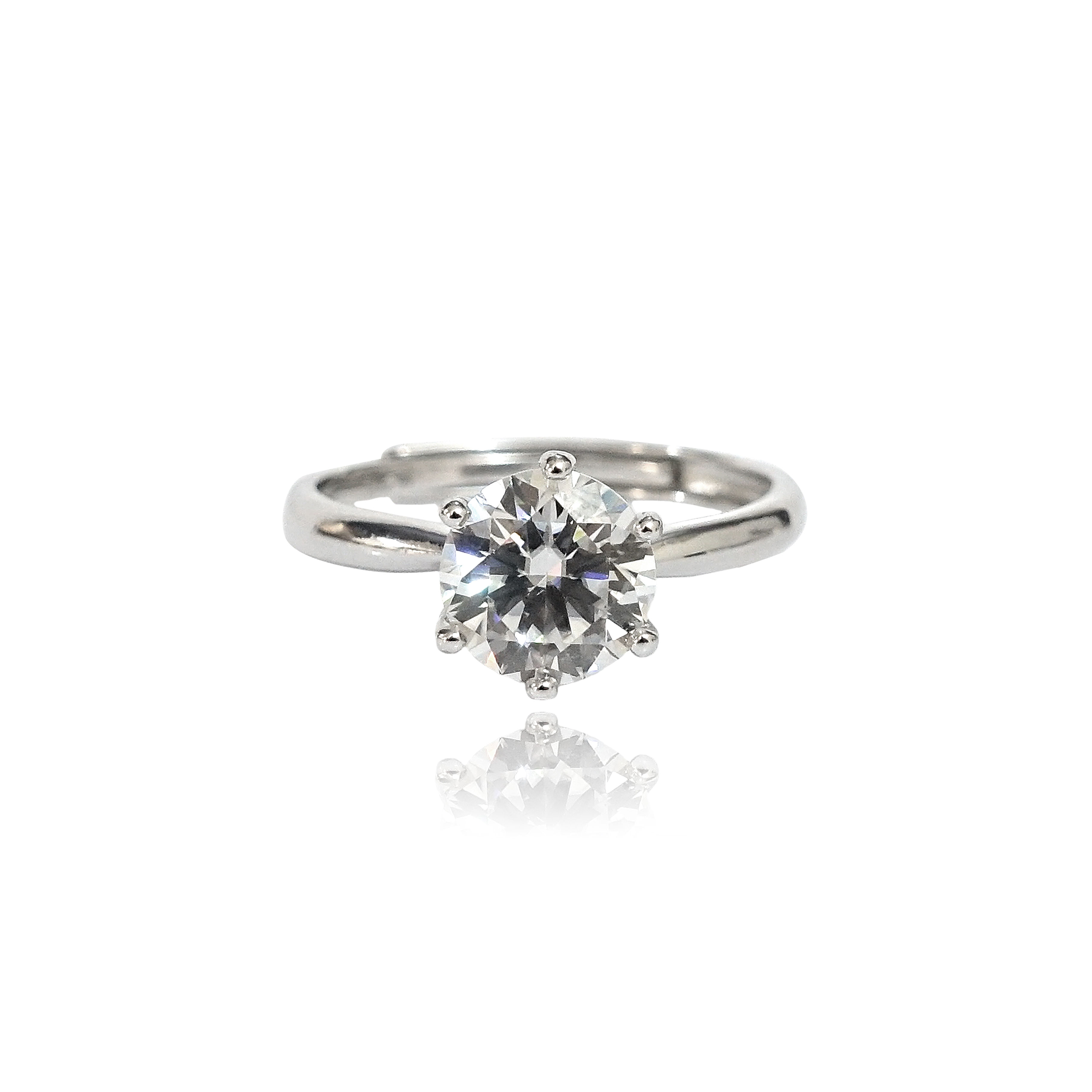 Round Solitaire Moissanite Ring HALET0315R