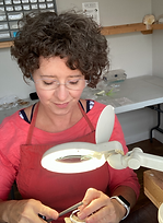 Claire at work in her studio