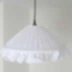 The Kensington vintage-inspired Frilly lampshade is beautifully handcrafted in white check cotton.