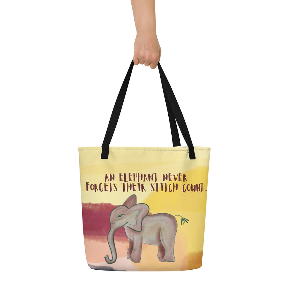 Thumbnail: Ultimate Knitting or Crochet Project Bag - An Elephant Never Forgets