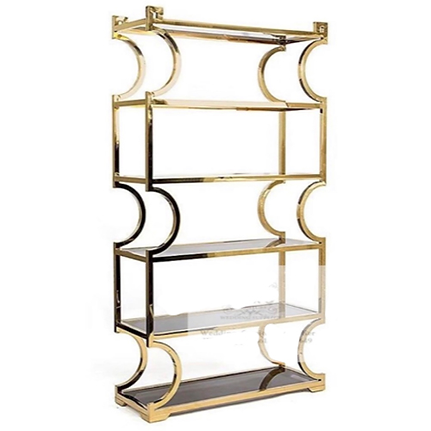 Gold Metal Party Stand Shelf .png