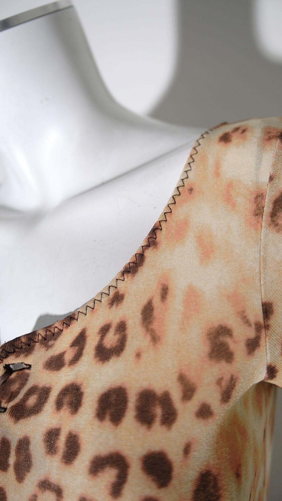 Thumbnail: Roberto Cavalli Cheetah Printed Mesh Top Laced Up