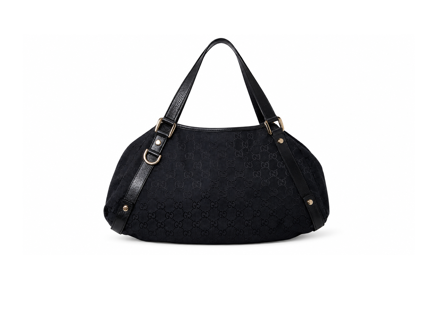 Gucci Black Monogram Canvas Abbey bag