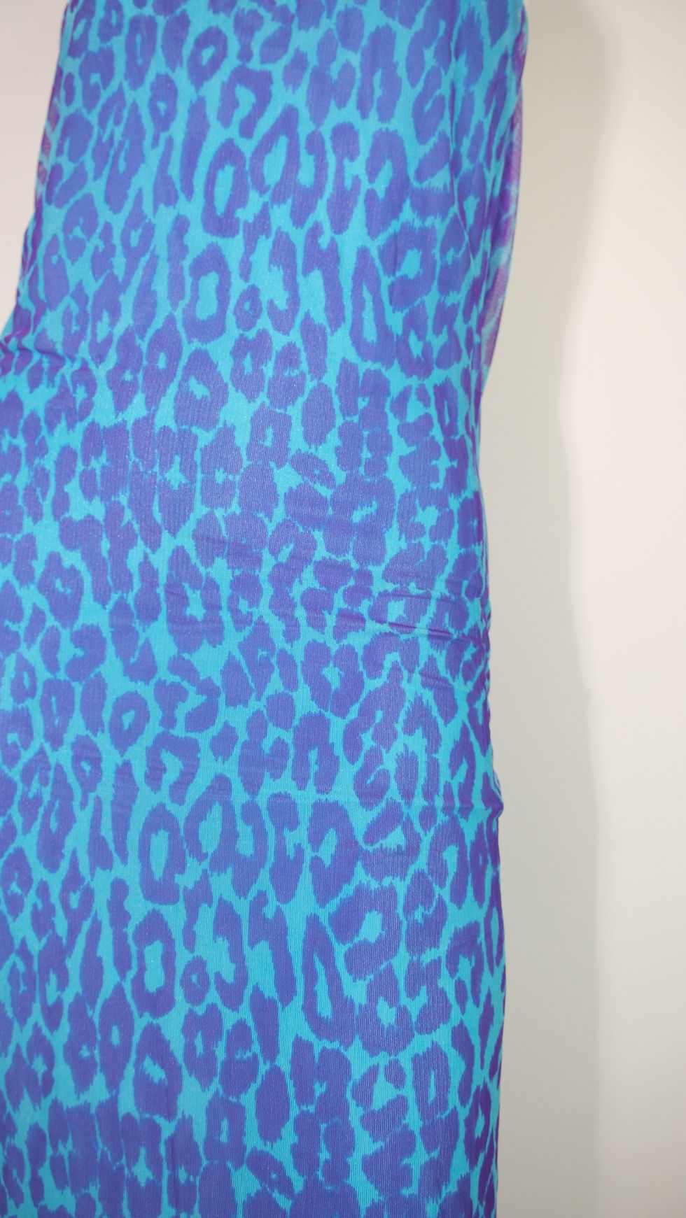 Thumbnail: Dolce & Gabbana Blue & Purple Cheetah Mesh Dress 2000s