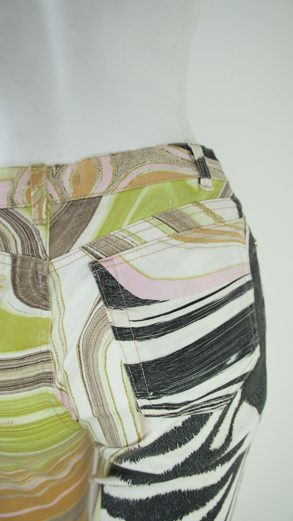 Thumbnail: Roberto Cavalli SS2004 Zebra & Floral Print Jeans