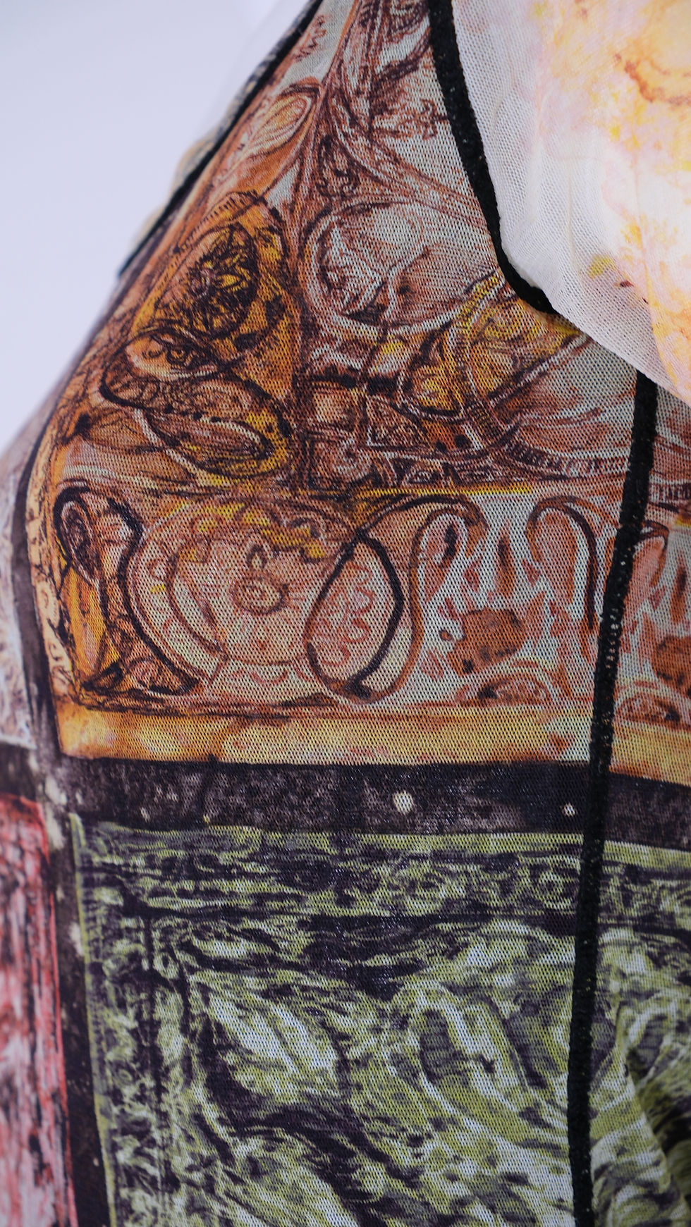 Thumbnail: Jean Paul Gaultier 1990s Abstract Graphic Mesh Top