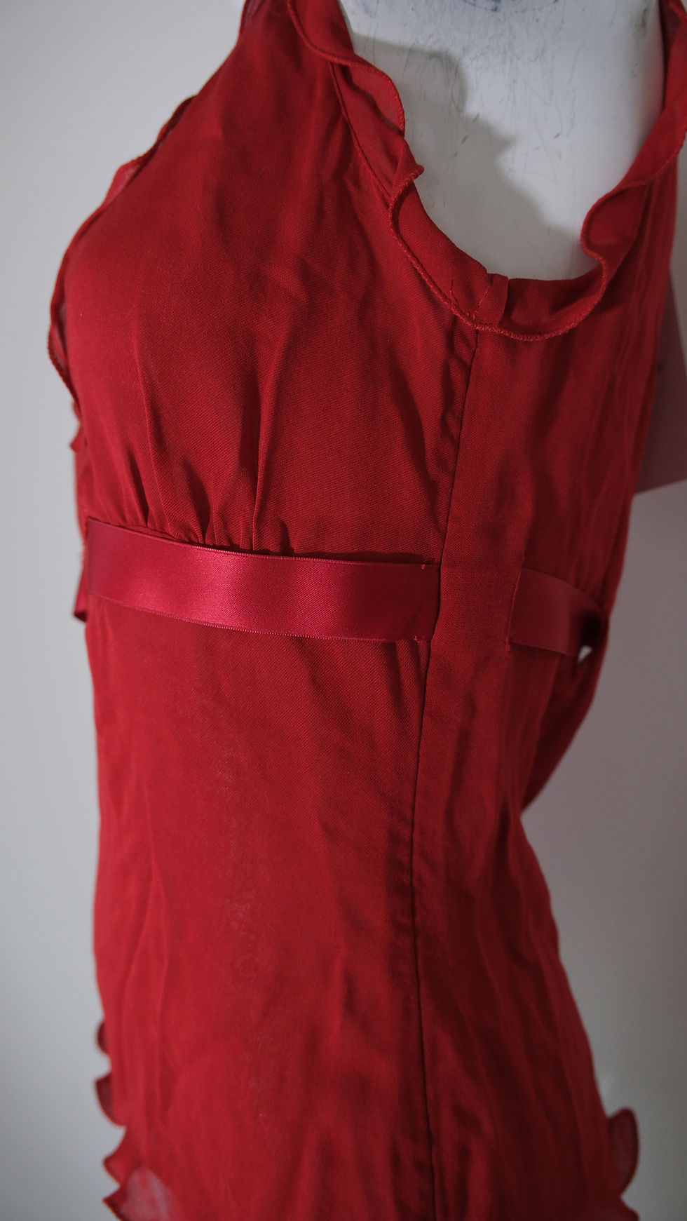 Thumbnail: Miu Miu Technical Red Ruffle Tanktop
