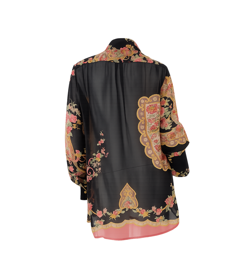 Thumbnail: Roberto Cavalli Floral Printed Silk Set 2000s