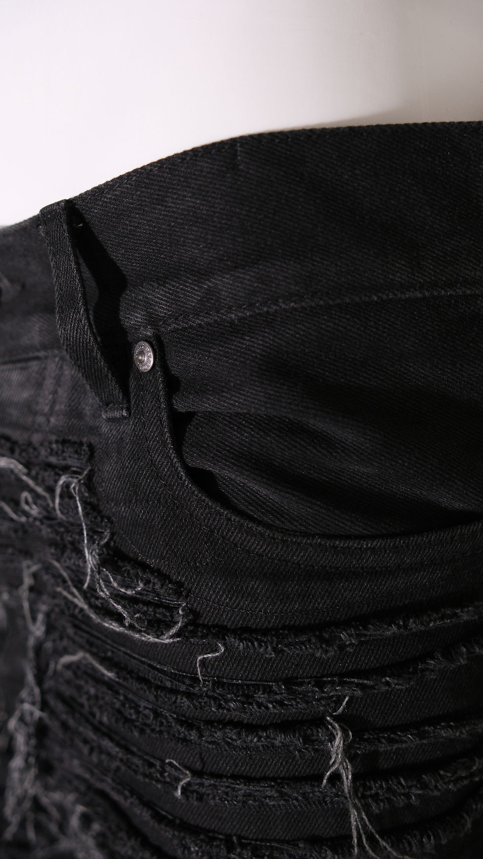 Thumbnail: Paradoxe Paris Slashed Distressed Black Denim Pants