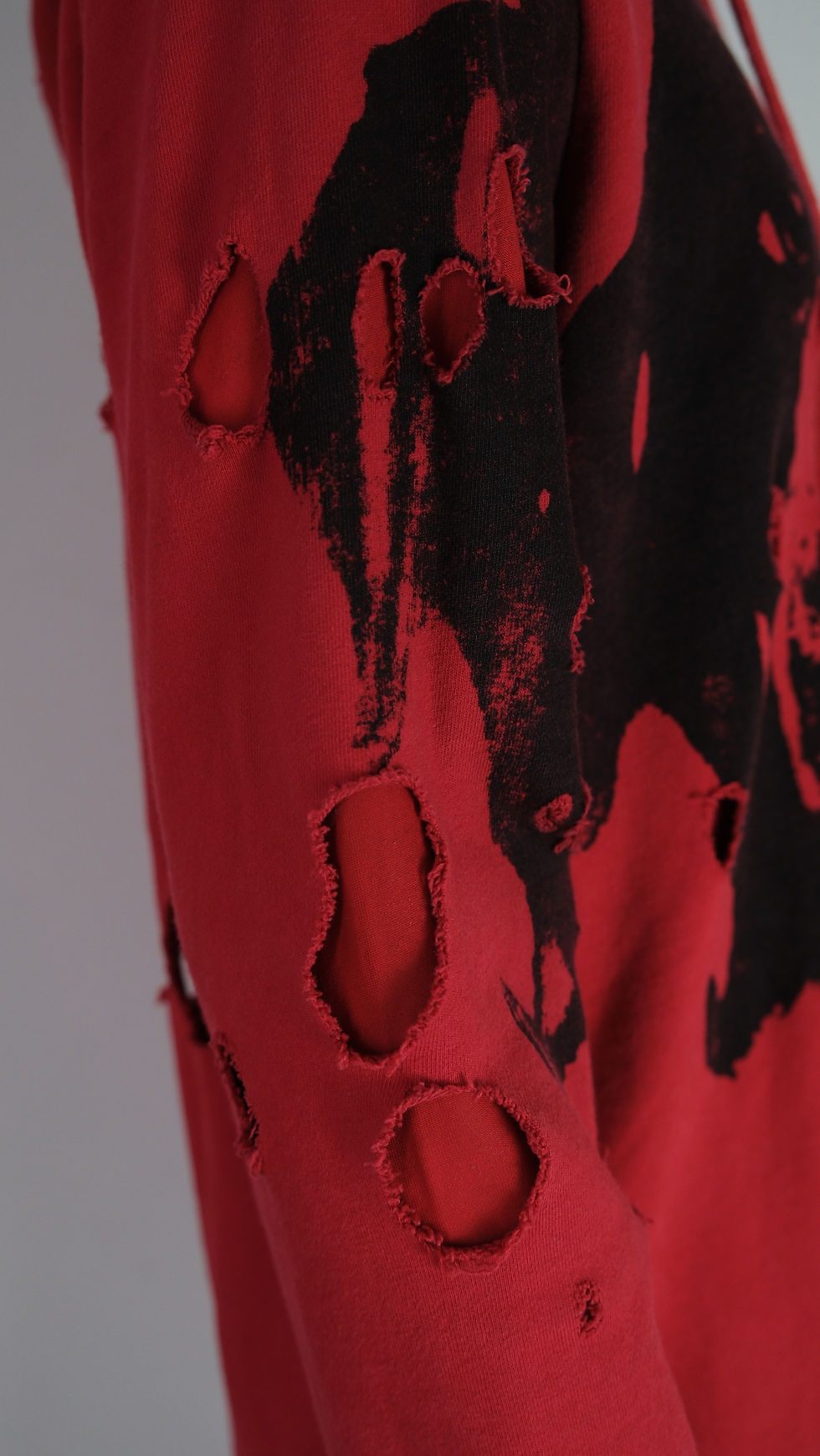 Thumbnail: Givenchy SS2018 Rottweiler Distressed Red Hoodie