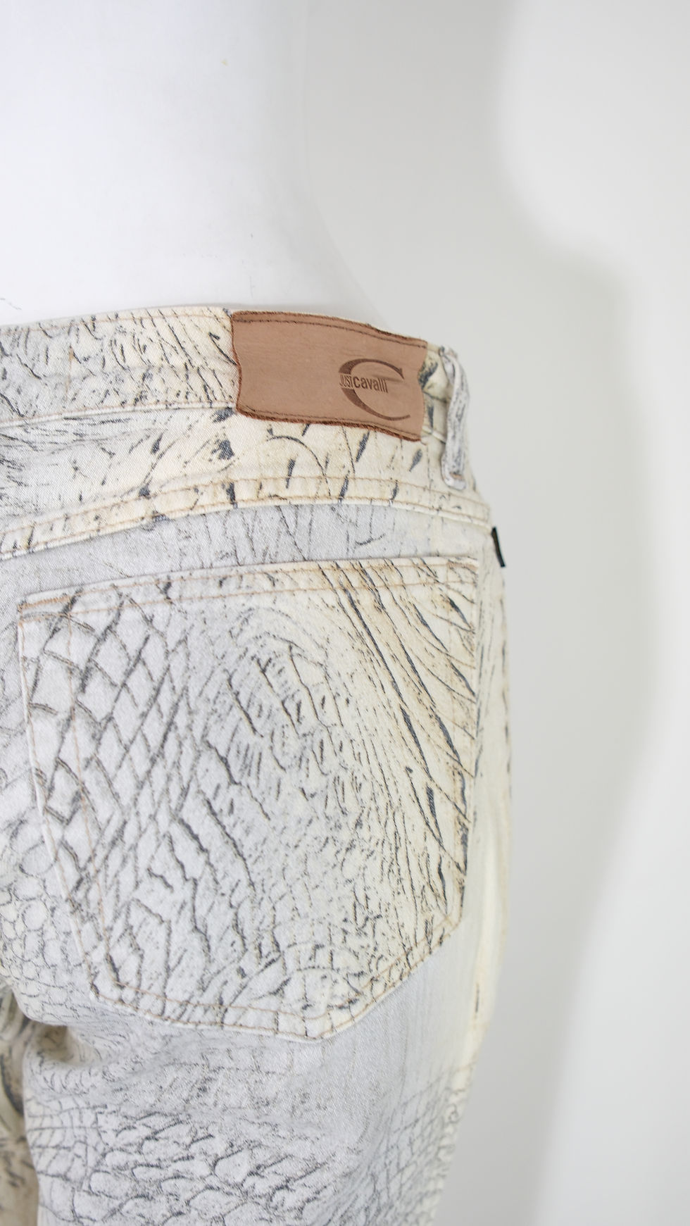 Thumbnail: Just Cavalli SS2002 Crocodile Sand Printed Jeans