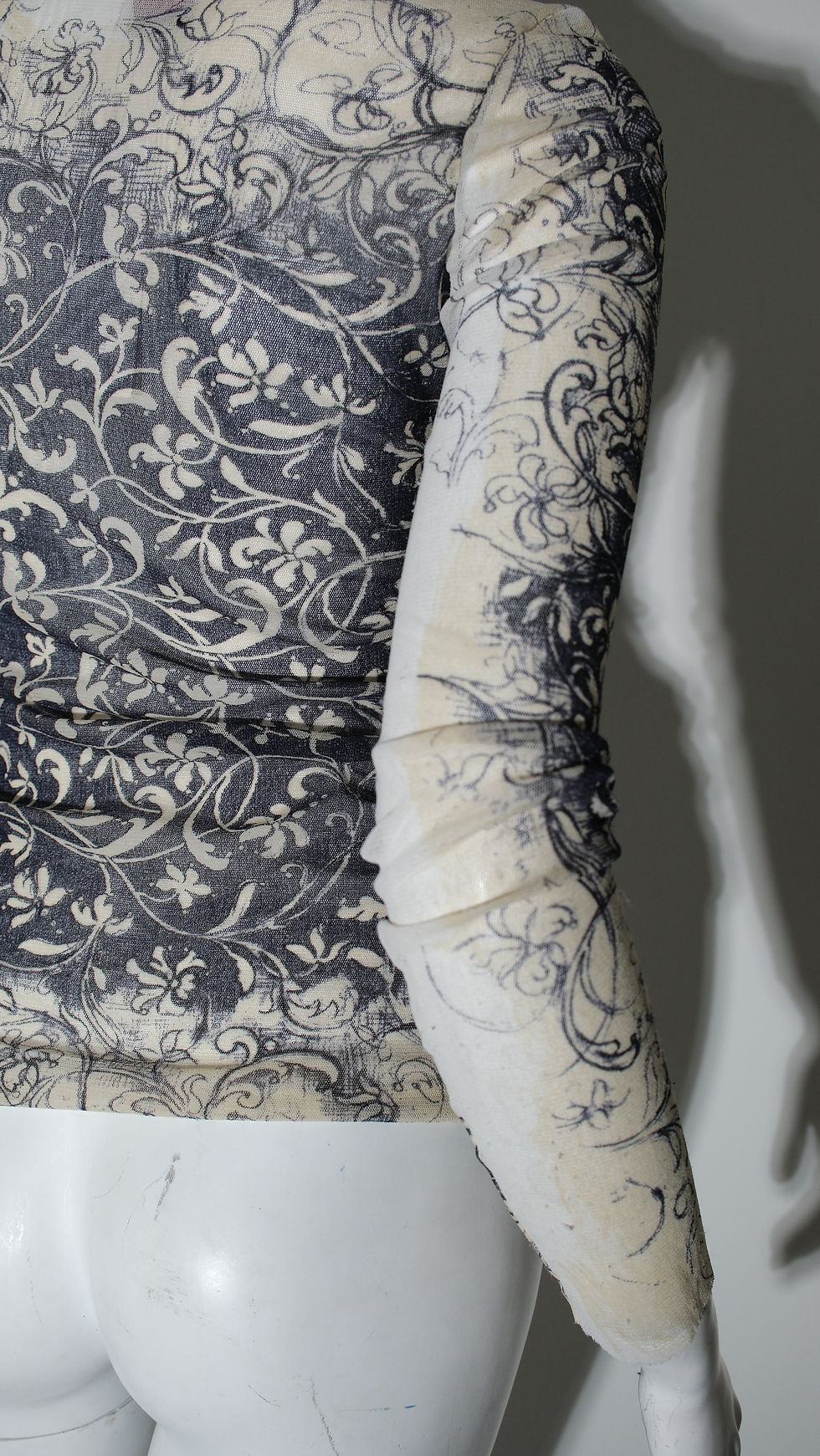 Thumbnail: Jean Paul Gaultier Floral Print Mesh Top Baroque 1999