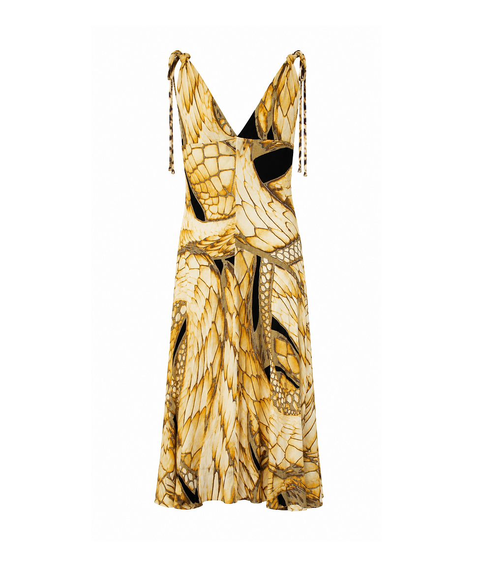 Thumbnail: Just Cavalli Golden Snake Pattern Dress 2000s