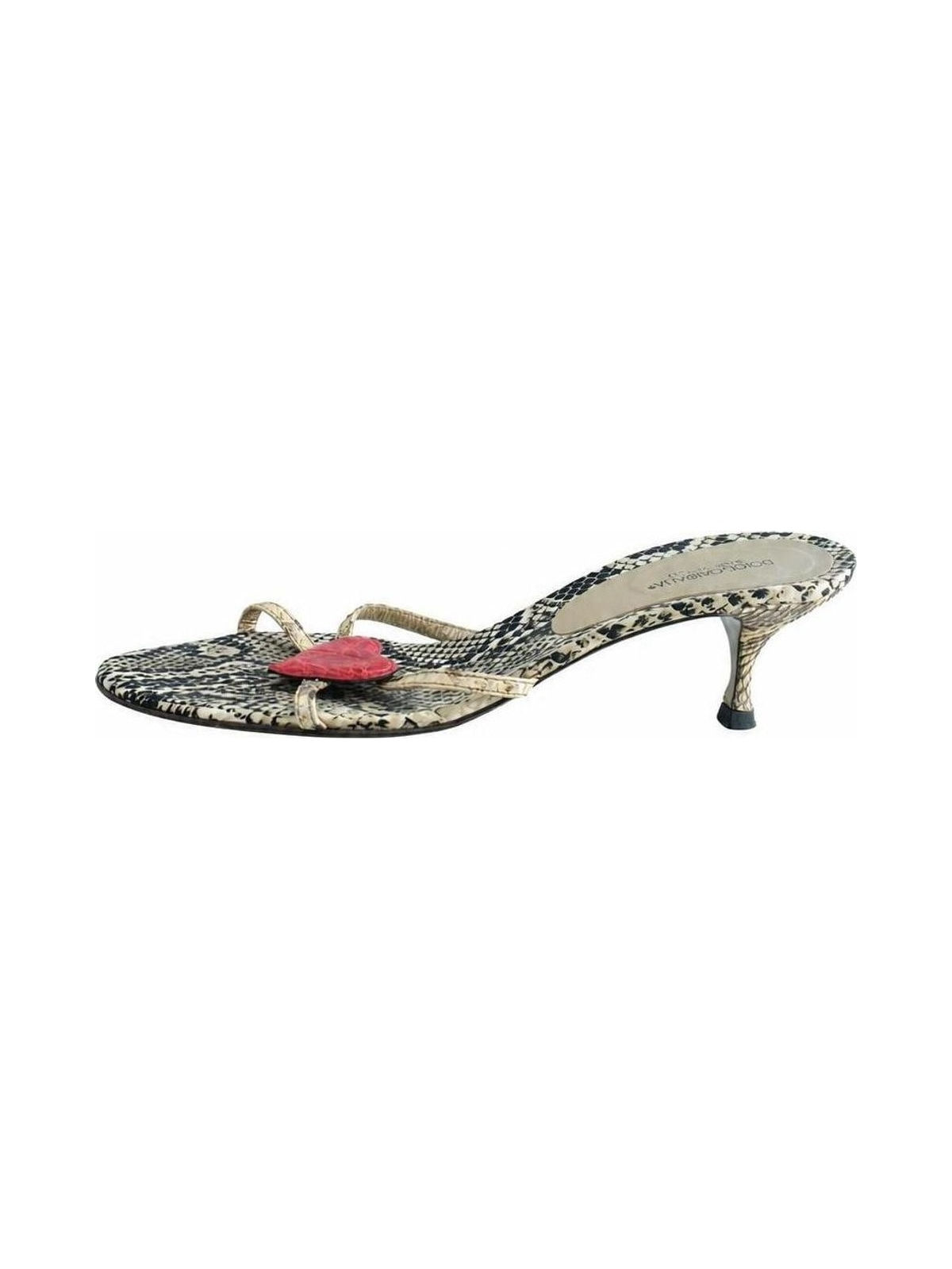 Dolce & Gabbana "Heart" Snake Skin Kitten Heels