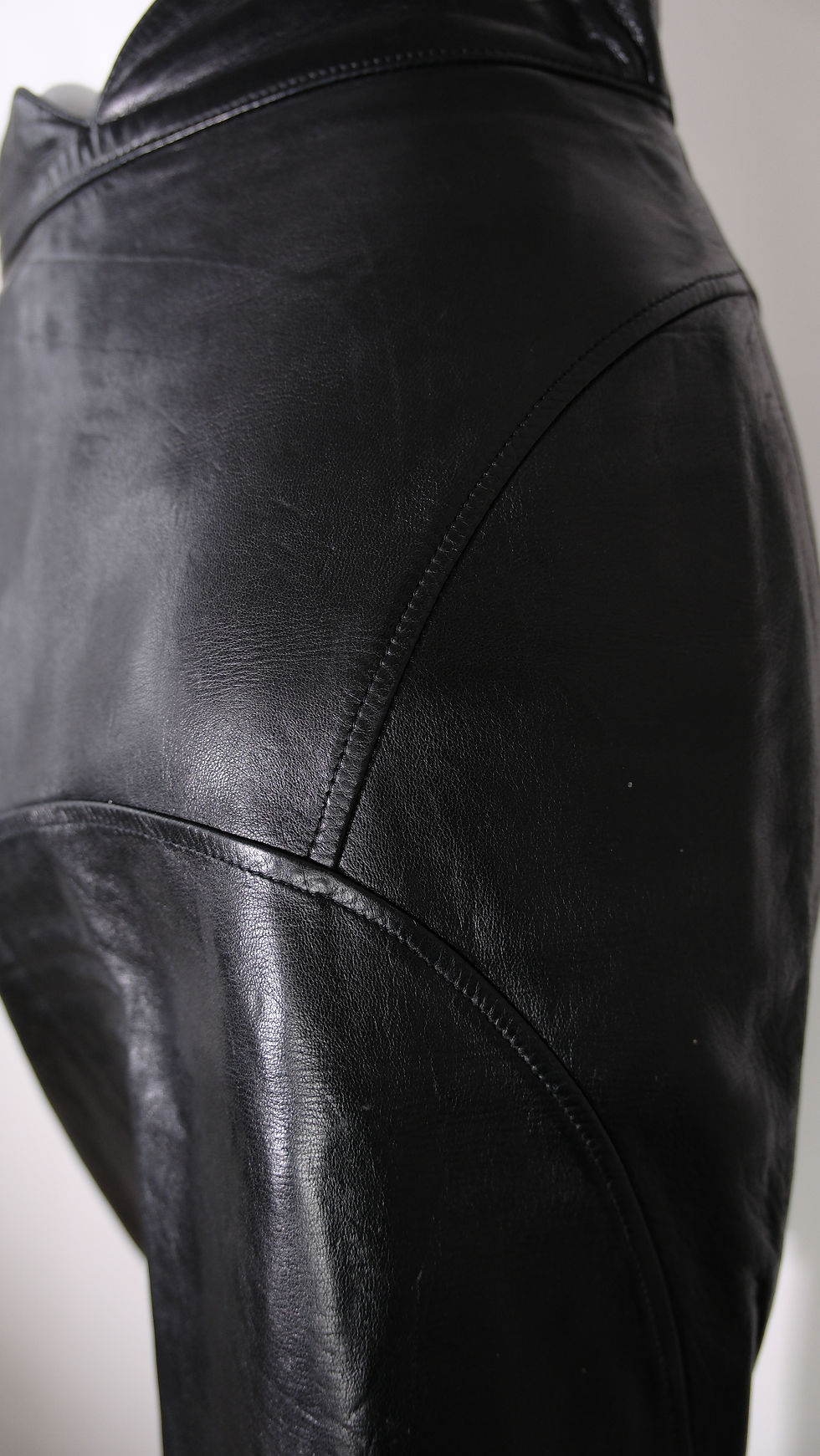 Thumbnail: Jean Claude Jitrois Black Leather Skirt