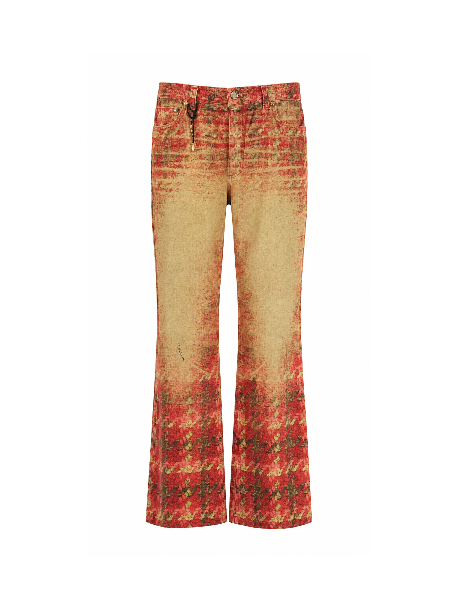 Roberto Cavalli Gold & Red Glamour Tapestry 2000s