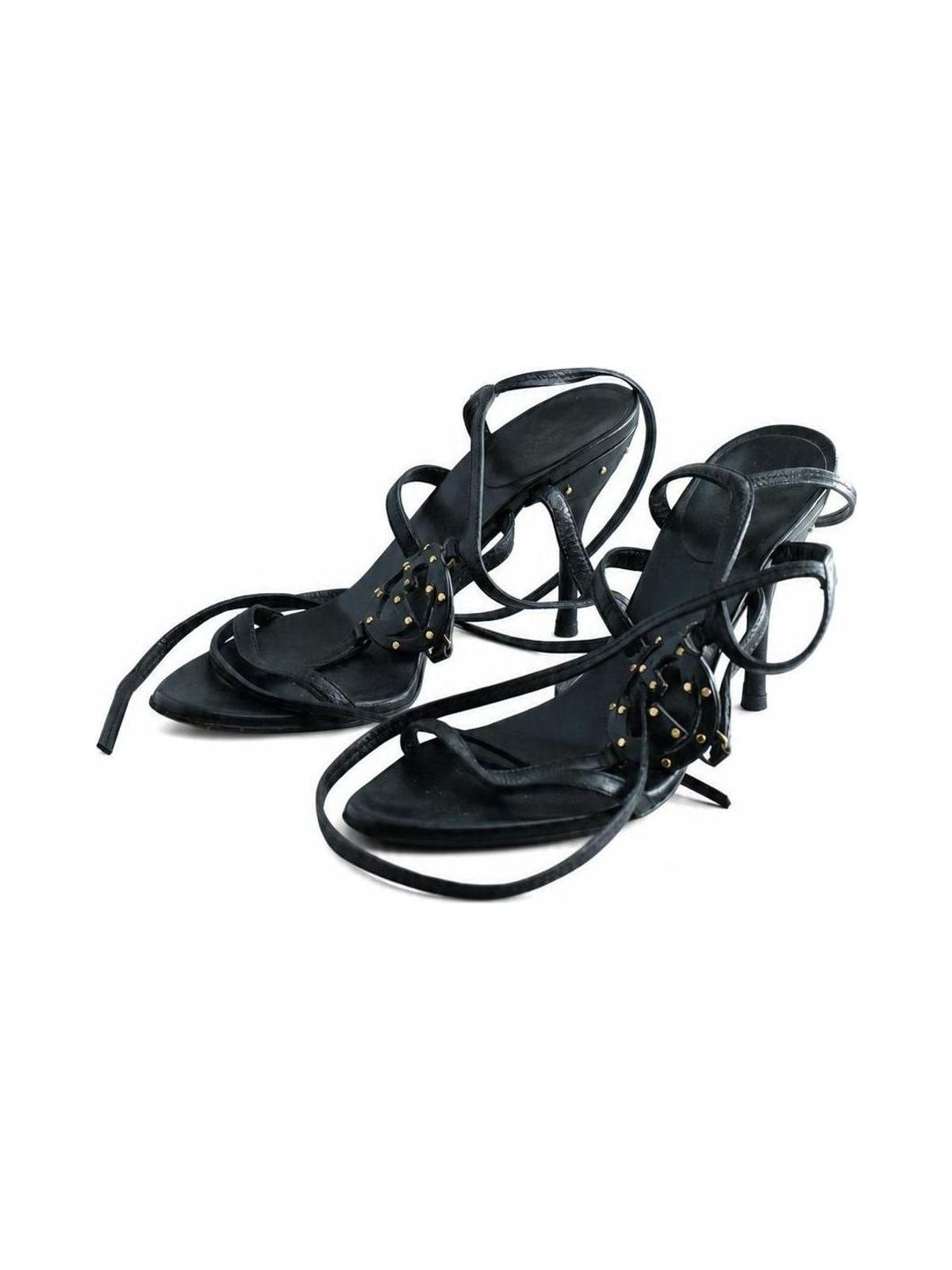 Gucci Tom Ford Gg Medallion Lace Up Sandals 2001-2002