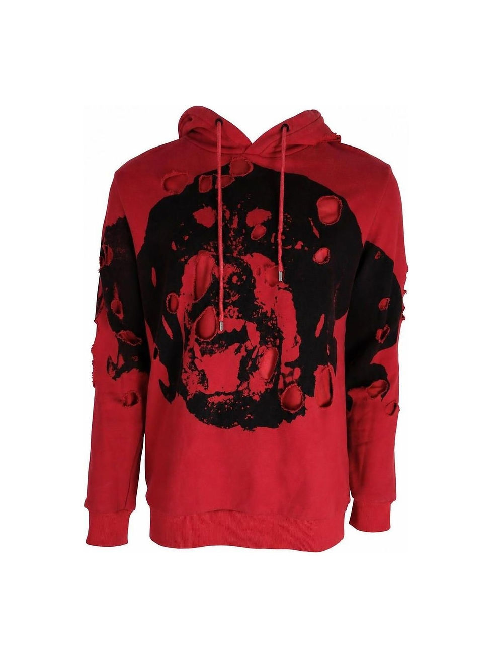 Thumbnail: Givenchy SS2018 Rottweiler Distressed Red Hoodie
