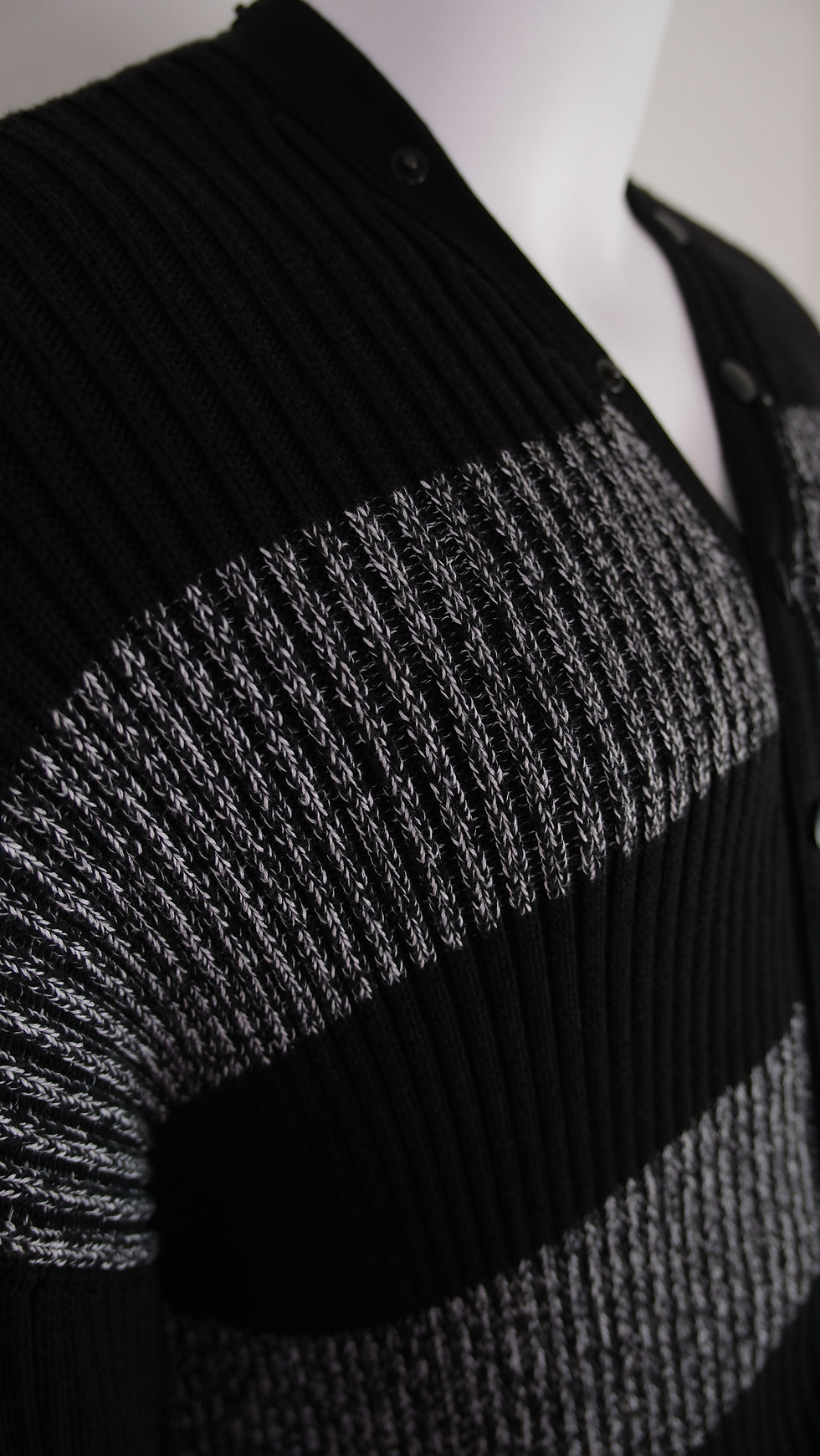 Thumbnail: Balenciaga Stripped Cardigan Big Logo Back Bb