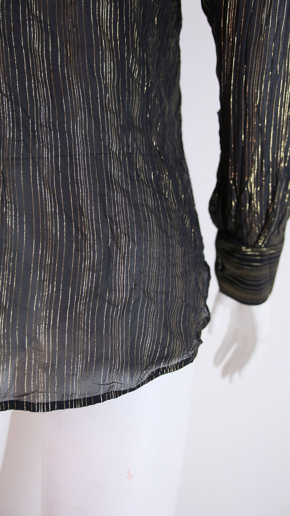 Thumbnail: Saint Laurent Gold embellished Black Shirt