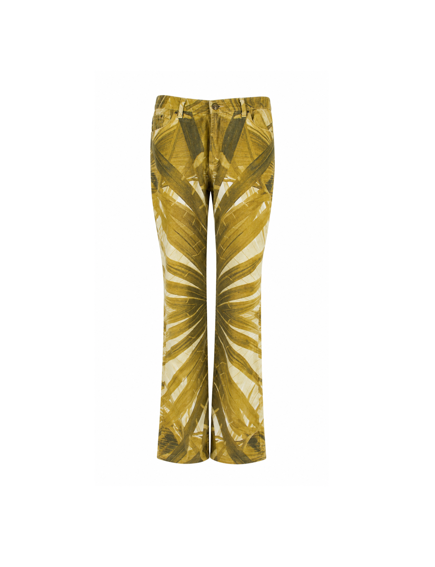 Just Cavalli Bamboo Leaf Printed Jeans 2000s