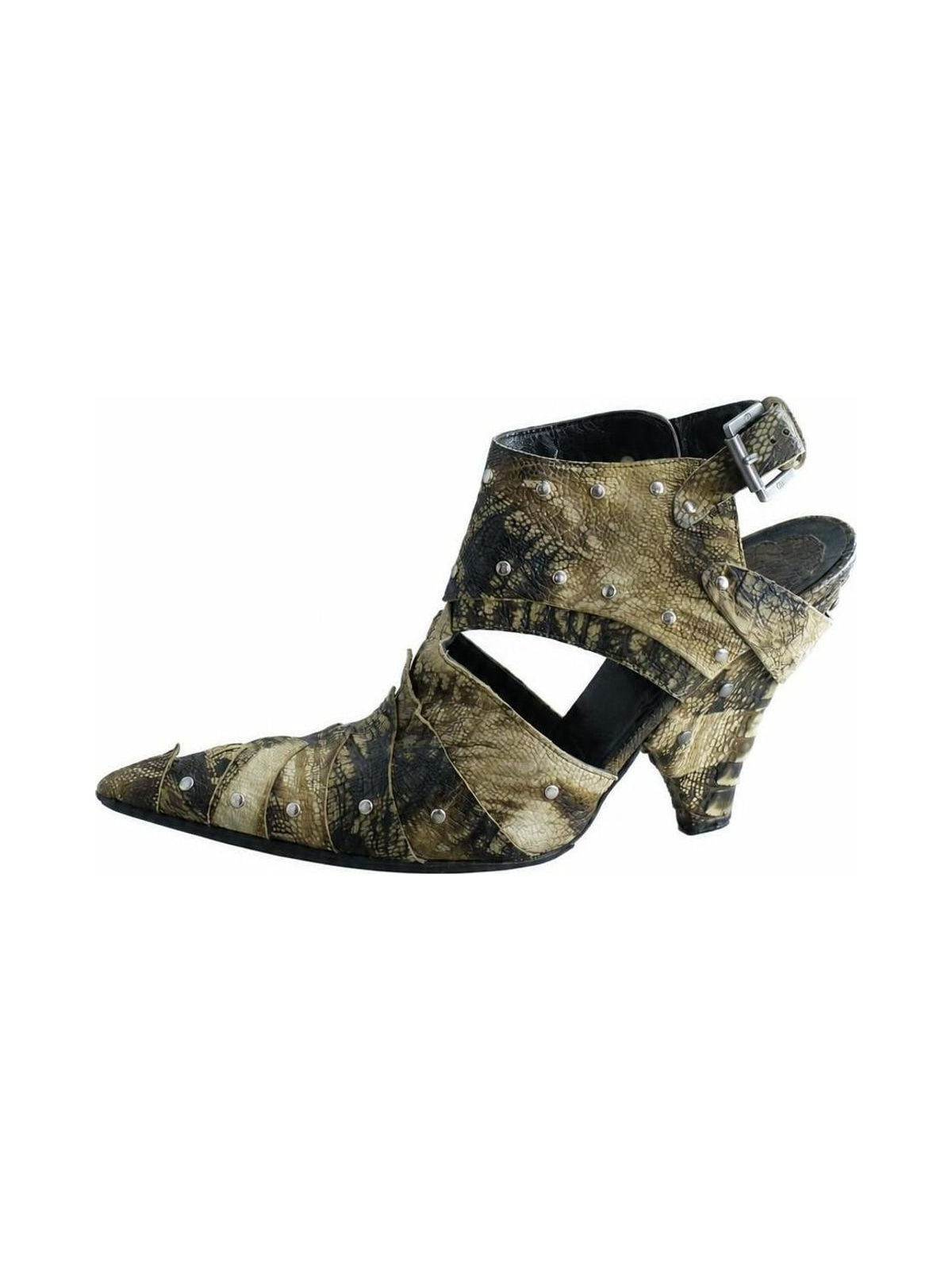 Dior 2000s Animal Leather Printed Avant Garde Heels