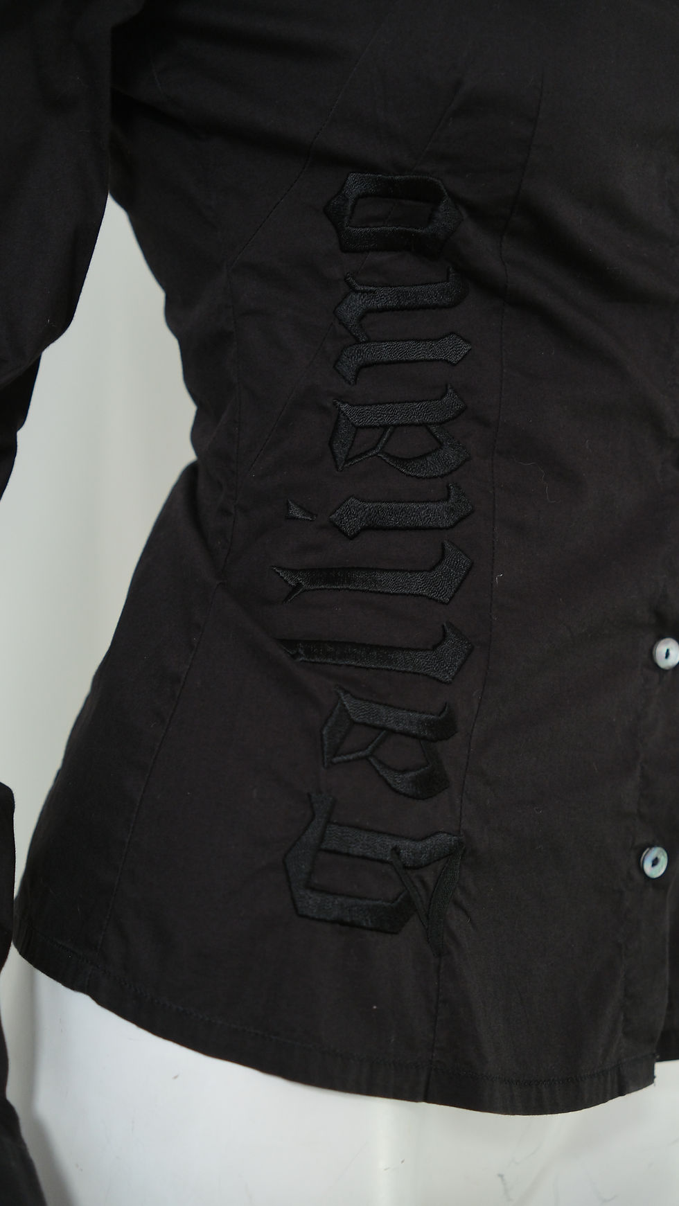 Thumbnail: Galliano Black embroidered Shirt 2000s