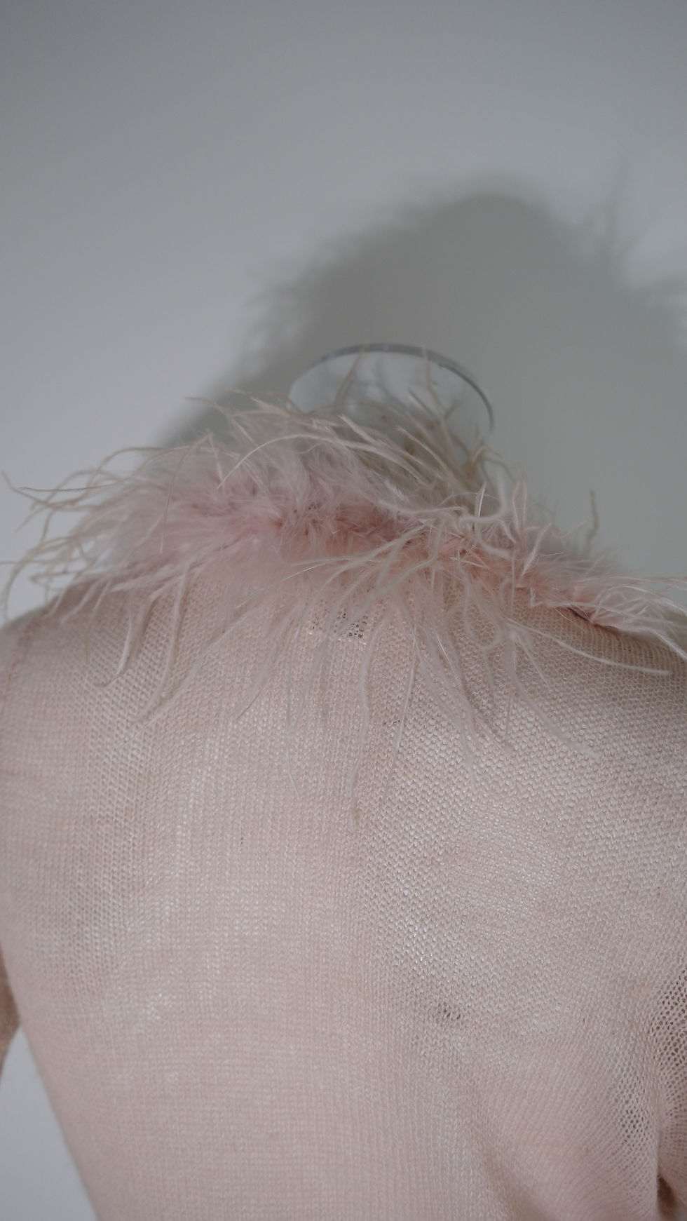 Thumbnail: Blumarine Pink Feather Knitted Top 2000s