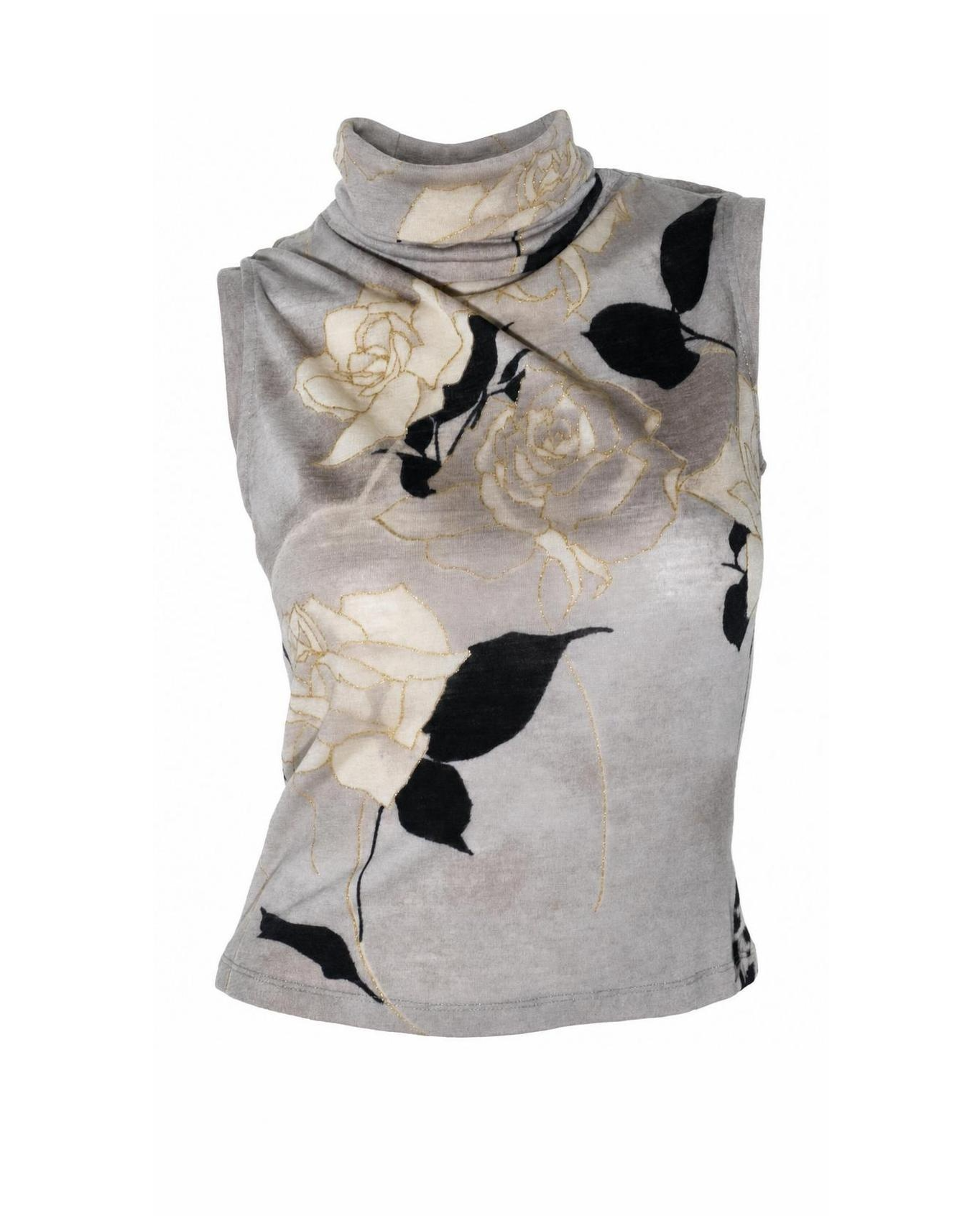 Roberto Cavalli Class Floral and Cheetah Printed Tanktop