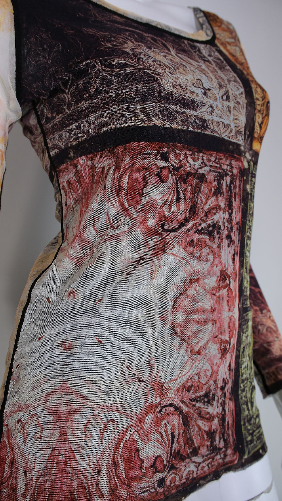 Thumbnail: Jean Paul Gaultier 1990s Abstract Graphic Mesh Top