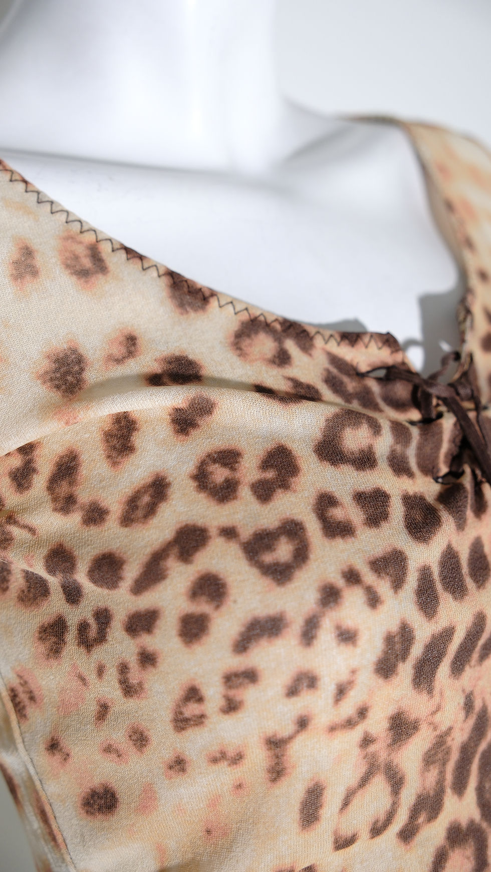 Thumbnail: Roberto Cavalli Cheetah Printed Mesh Top Laced Up