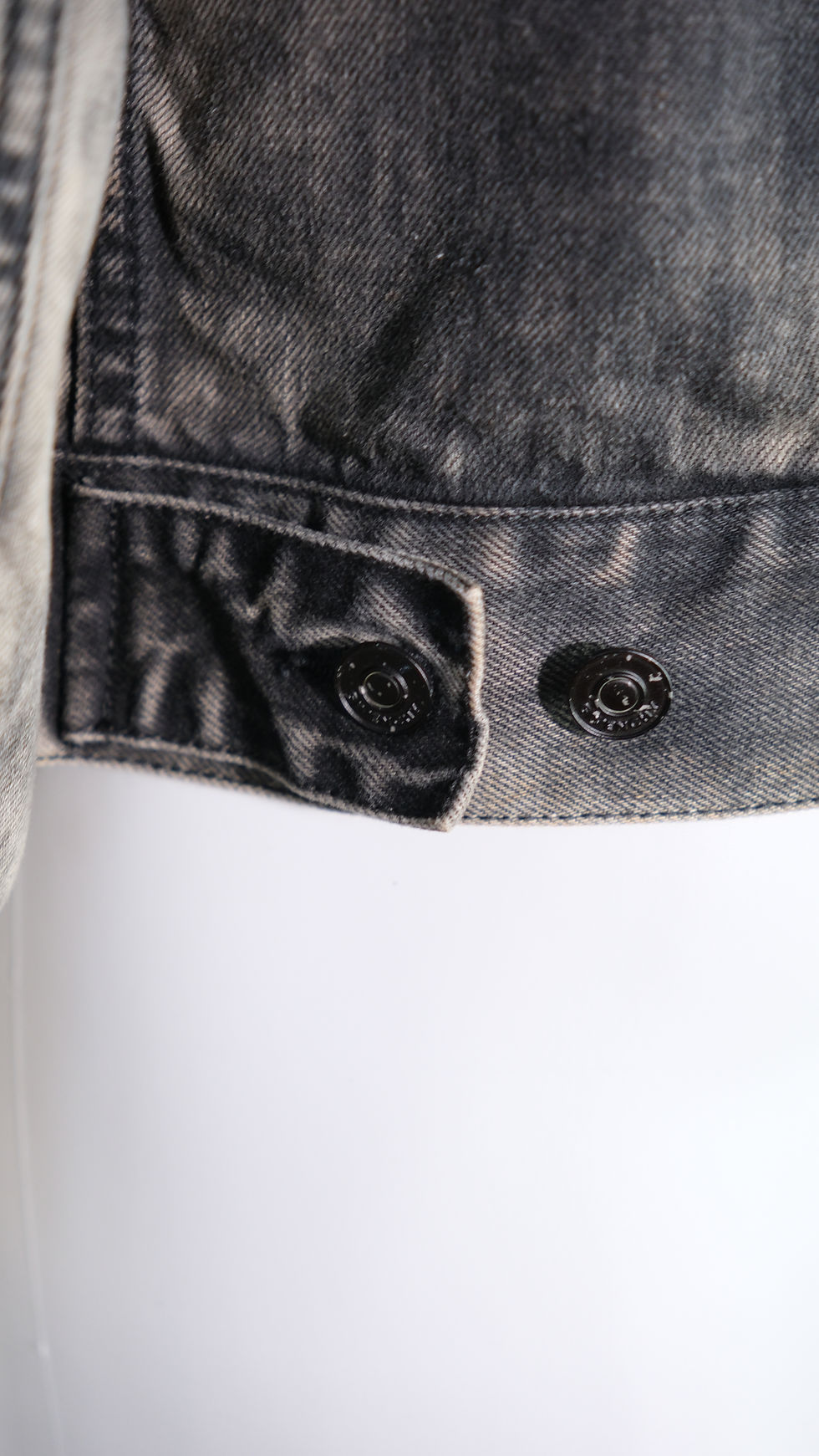 Thumbnail: Givenchy Faded Wash Spread-collar Denim Jacket