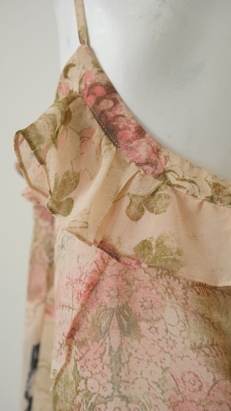 Thumbnail: Galliano Floral Printed Thin Pink Top 2000s