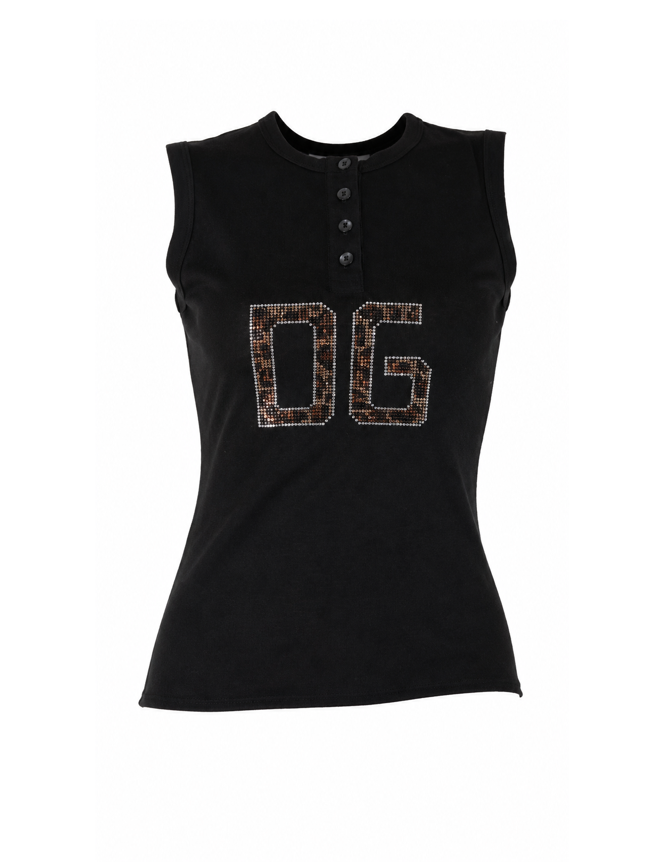 Dolce Gabbana Brown Strass DG Top 2000s