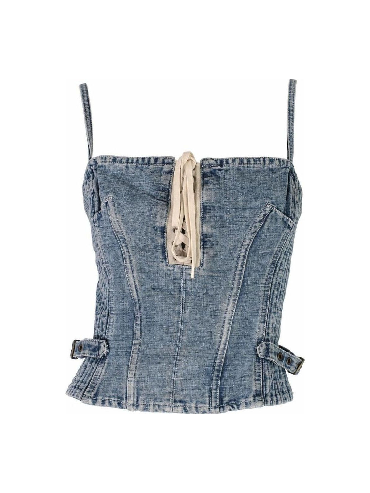 Dolce & Gabbana Denim Corset Top SS2004