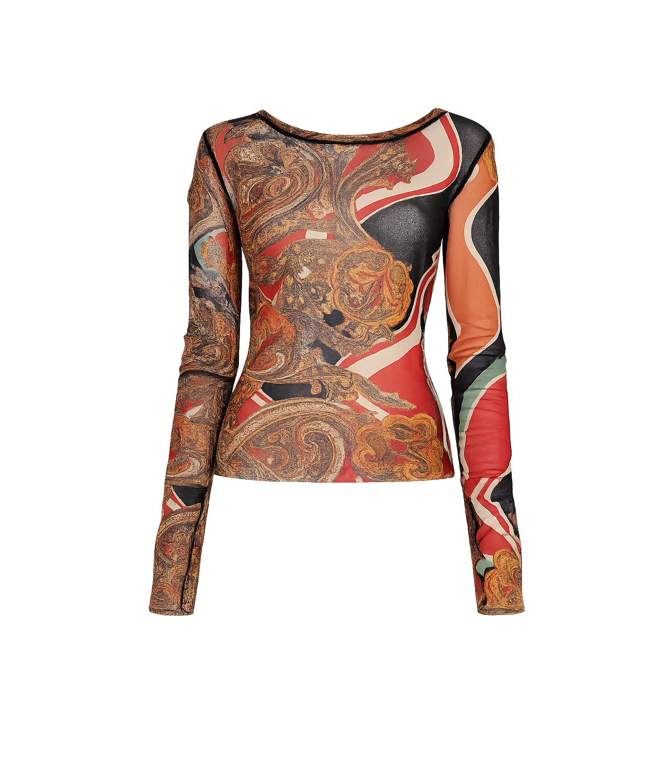 Jean Paul Gaultier peasly mesh top 2000s