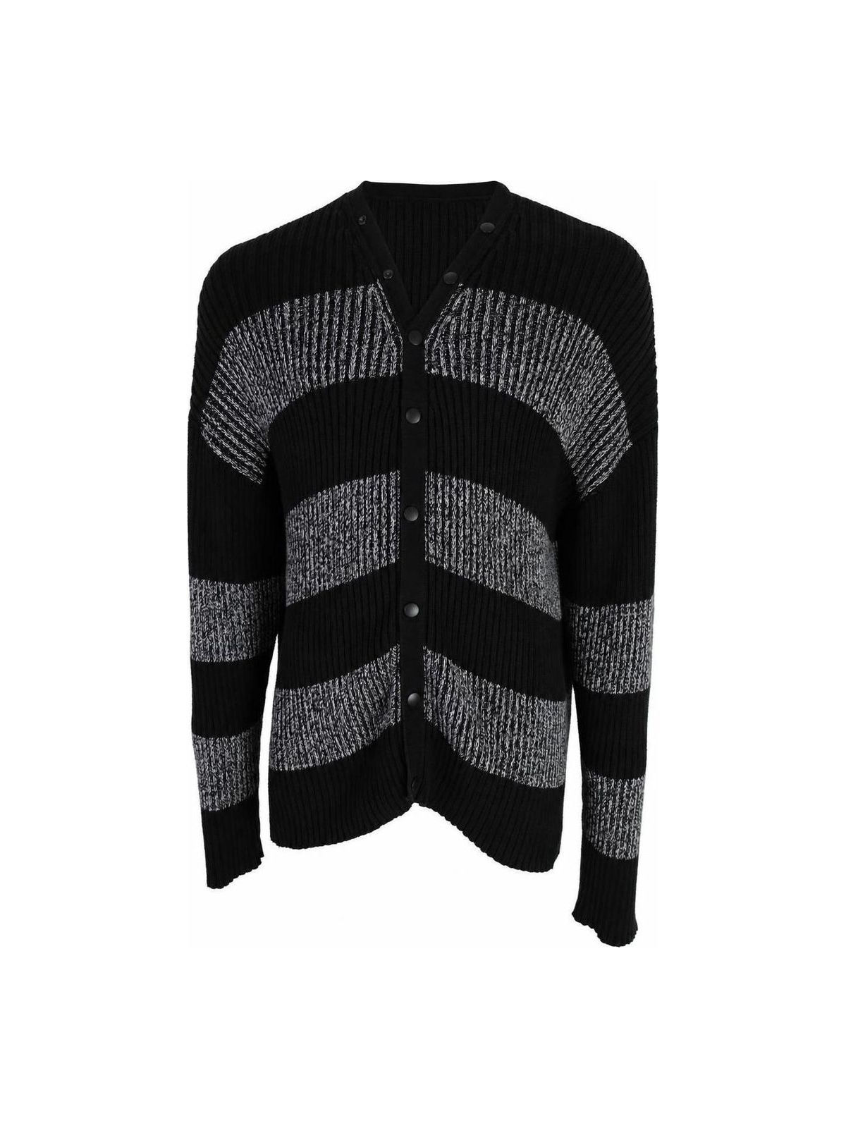 Balenciaga Stripped Cardigan Big Logo Back Bb