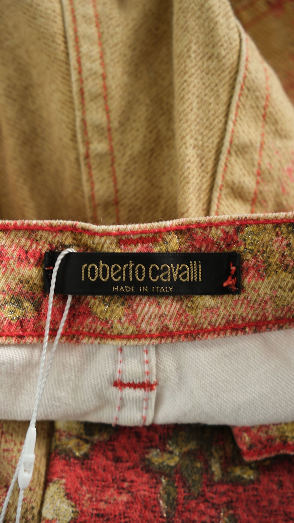 Thumbnail: Roberto Cavalli Gold & Red Glamour Tapestry 2000s