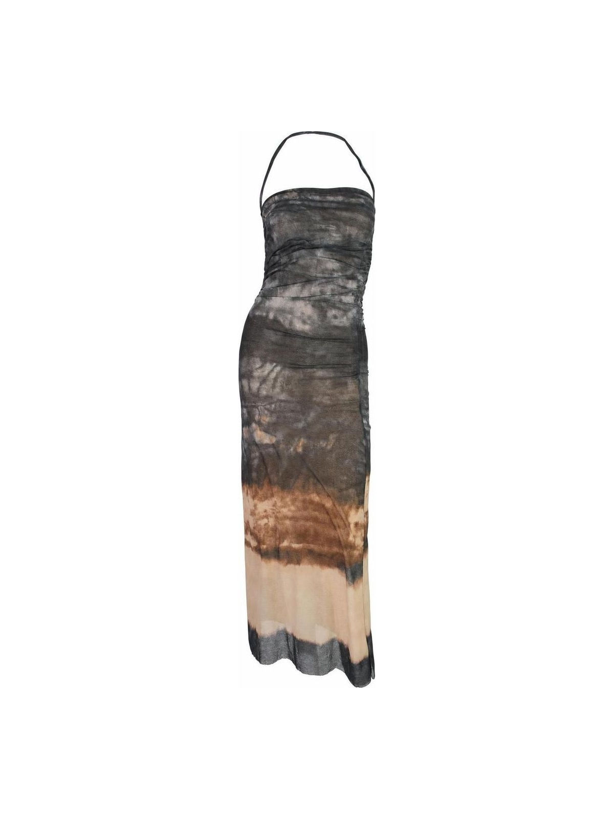 Plein Sud 2000s Mesh Printed Long Dress