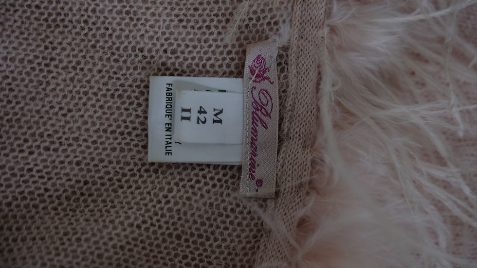 Thumbnail: Blumarine Pink Feather Knitted Top 2000s