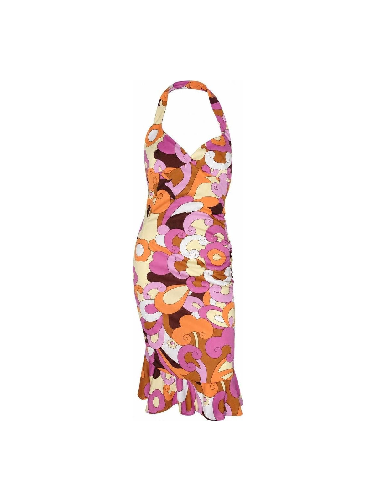 Dolce & Gabbana SS2004 Psychedelic Halter Mini Dress