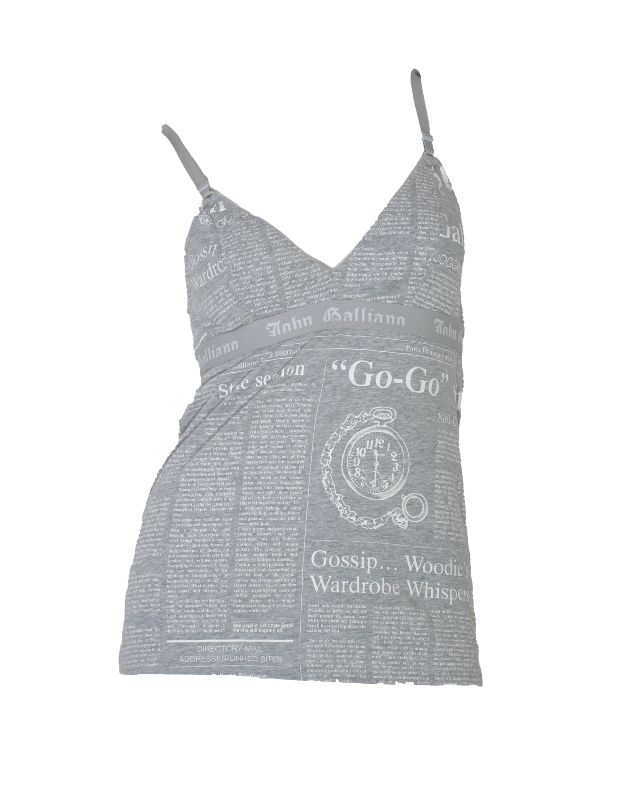 Galliano Coton Gazette Grey 2000s