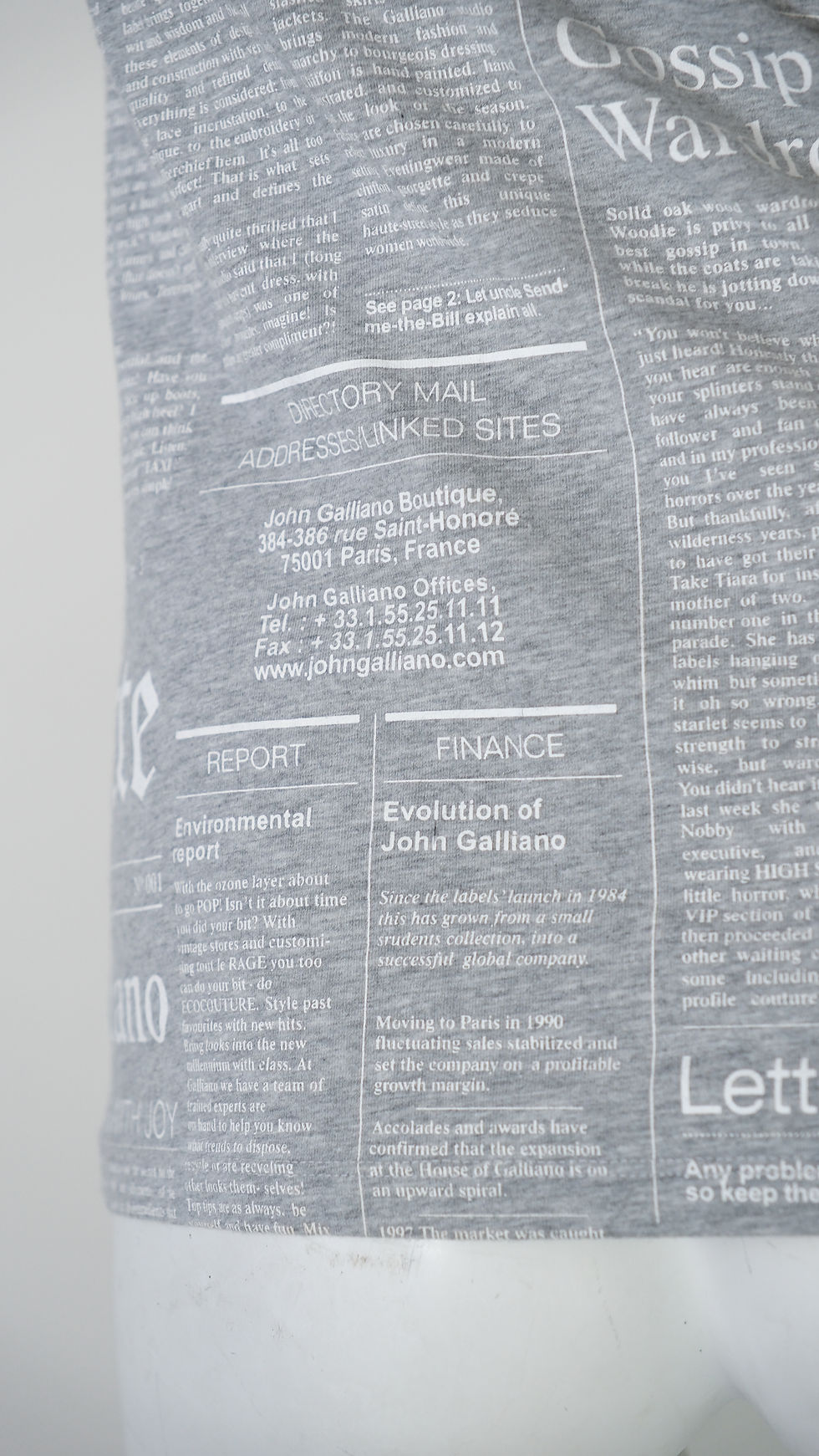 Thumbnail: Galliano Coton Gazette Grey 2000s