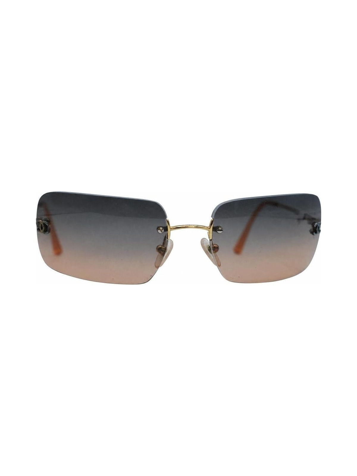 Chanel Rimless CC Sunglasses Gold
