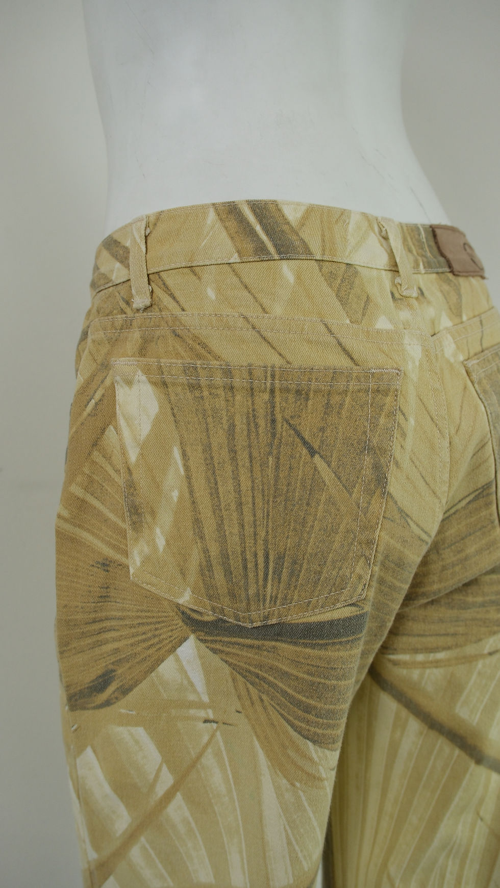 Thumbnail: Just Cavalli Bamboo Leaf Printed Jeans 2000s