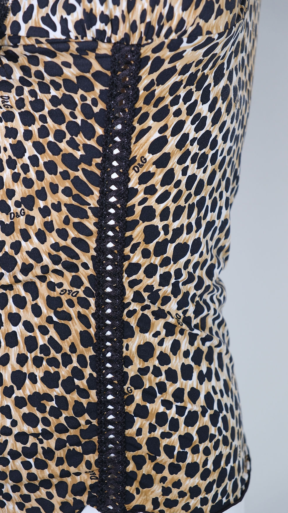 Thumbnail: Dolce & Gabbana Cheetah and Black Dentelle Sexy Top 2000s