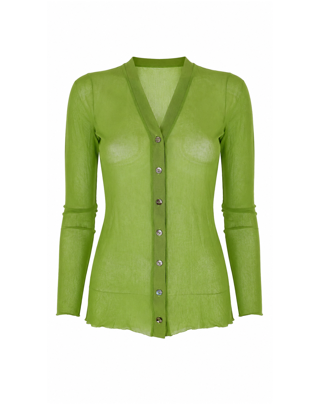 Jean Paul Gaultier Apple Green Mesh Cardigan