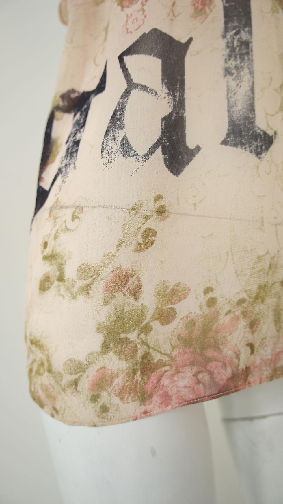 Thumbnail: Galliano Floral Printed Thin Pink Top 2000s