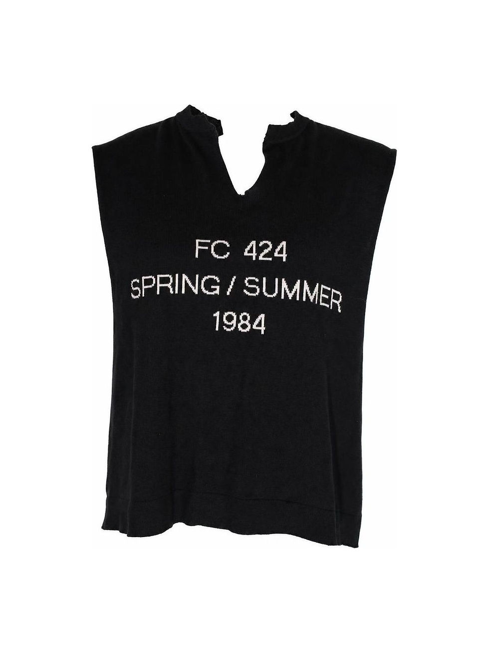 Thumbnail: 424 Black Rolled Edge Tank Top